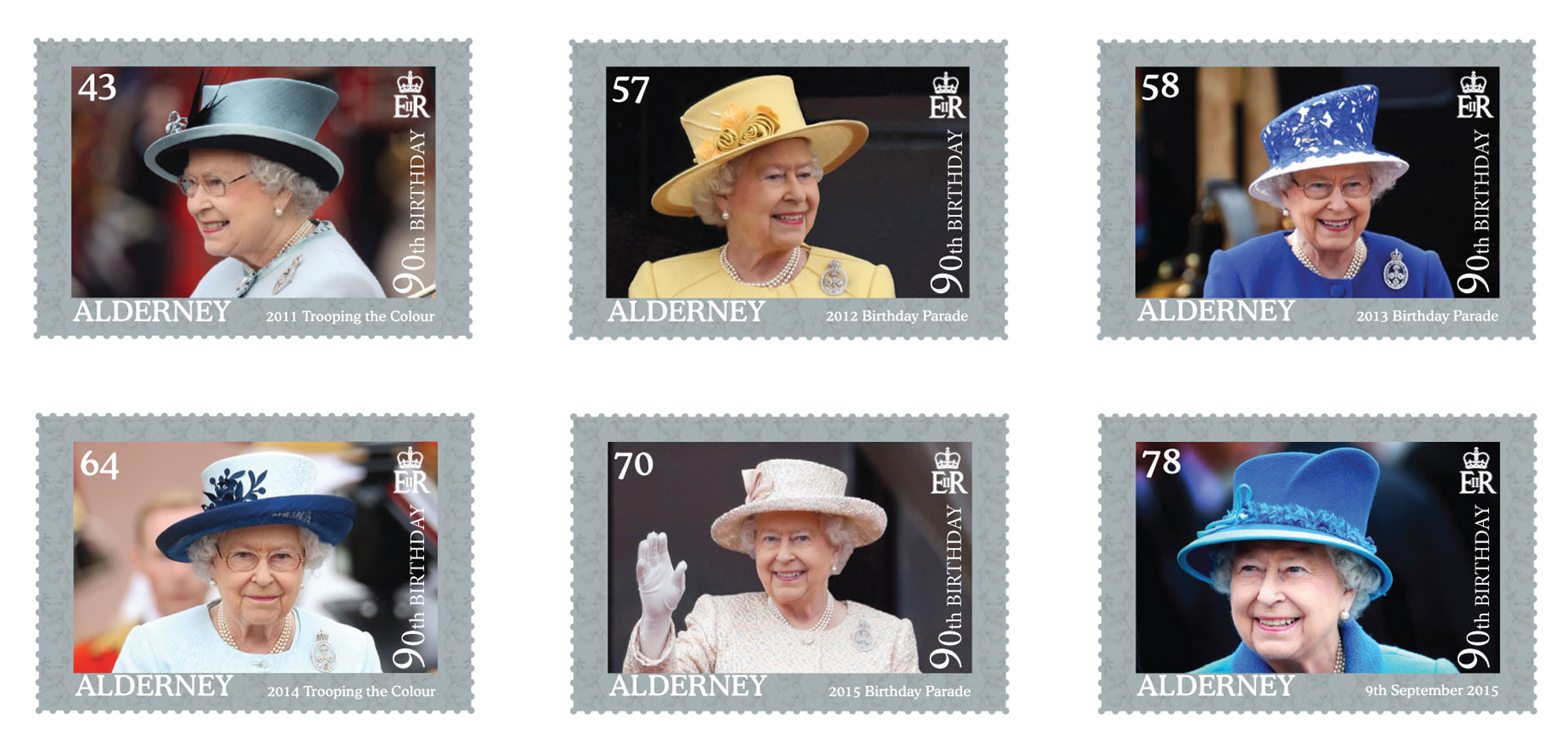 Set of 6 stamps